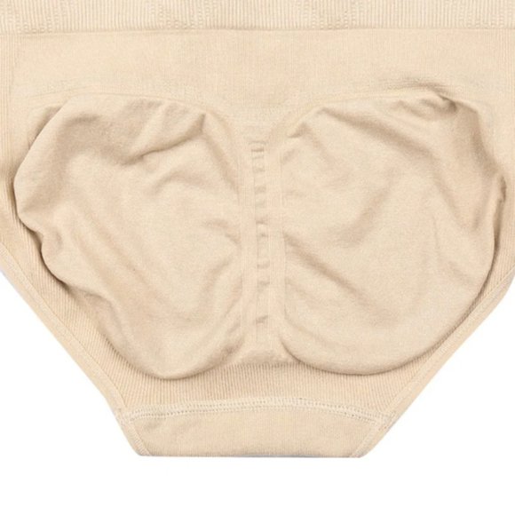 High-Waist Shaping Briefs - Black and Tan - Picture 6 of 6